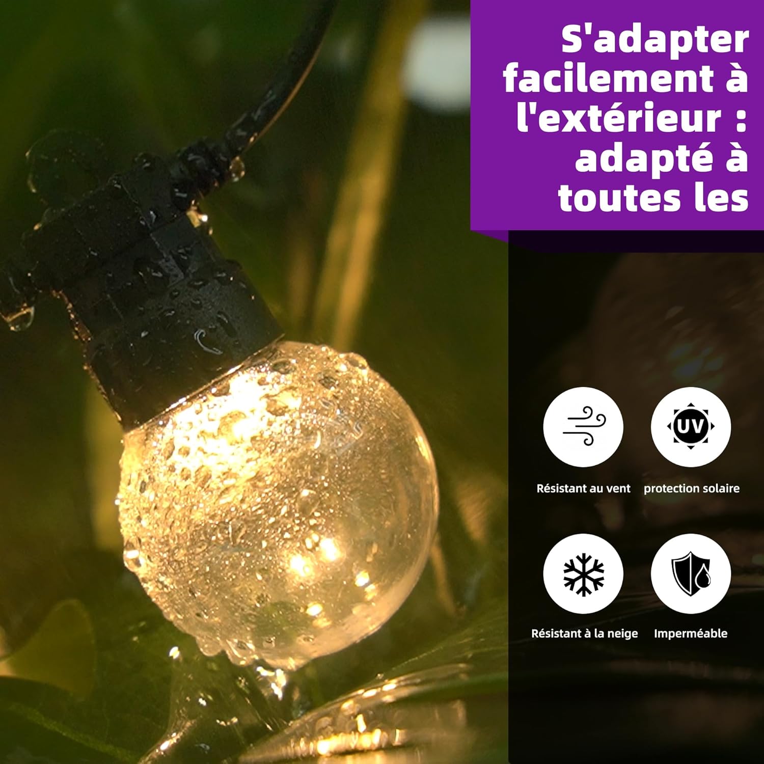 etevert - tonnelle extérieur - 3 x 4,25 m - alu double toit, rideaux, LED