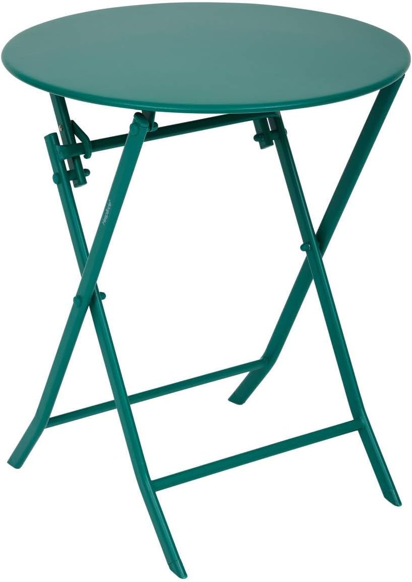 etevert - Greensboro - Ø60cm - Table ronde pliante acier vert opale