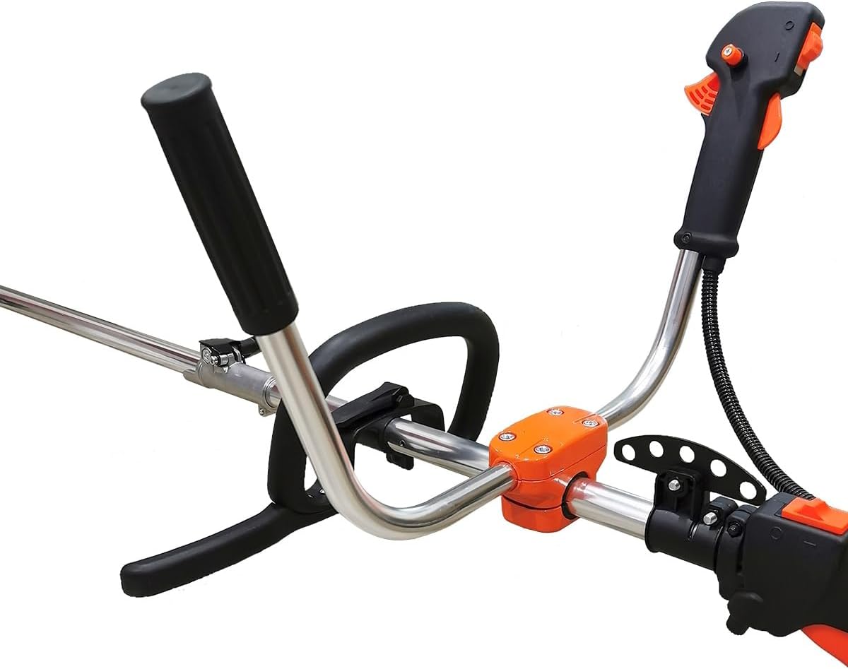 etevert - multifonction 4 en 1 thermique - 3 outils + rallonge - tronçonneuse, débroussailleuse, taille-haies