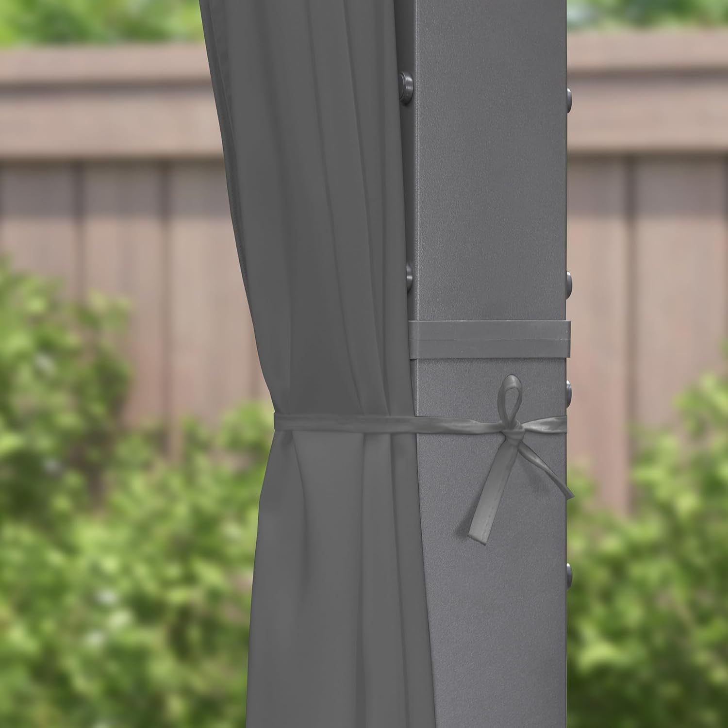 etevert - pergola aluminium série 4x3m rideau toit coulissant gris