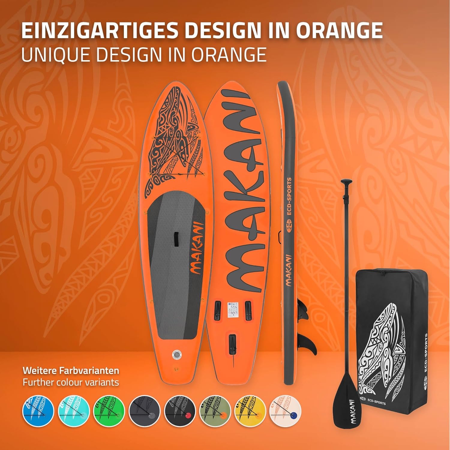 etevert - Stand Up Paddle Série - 305/308/320/380 cm - PVC, 120/150 kg, ép. 10/15 cm