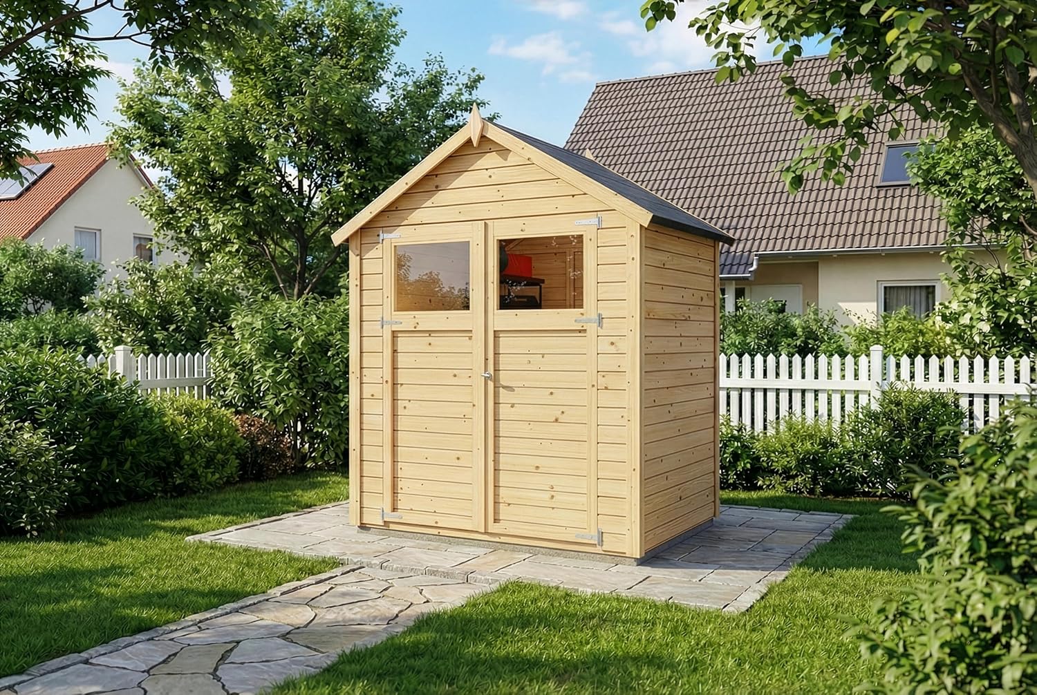 etevert - cabane etevert - bois, panneaux, toit double pente,  épaisseur