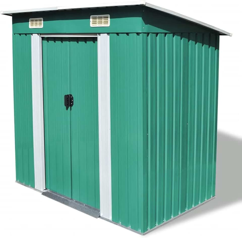 etevert Abri de Jardin Métal Vert,Abris De Jardin,Abri De Stockage pour Jardin,Abri D'Outils De Jardin