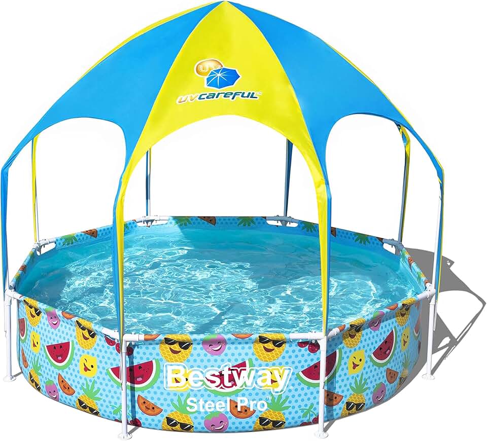 etevert Piscine tubulaire Bleu 244 x 244 x 51 cm 1680 L 56432