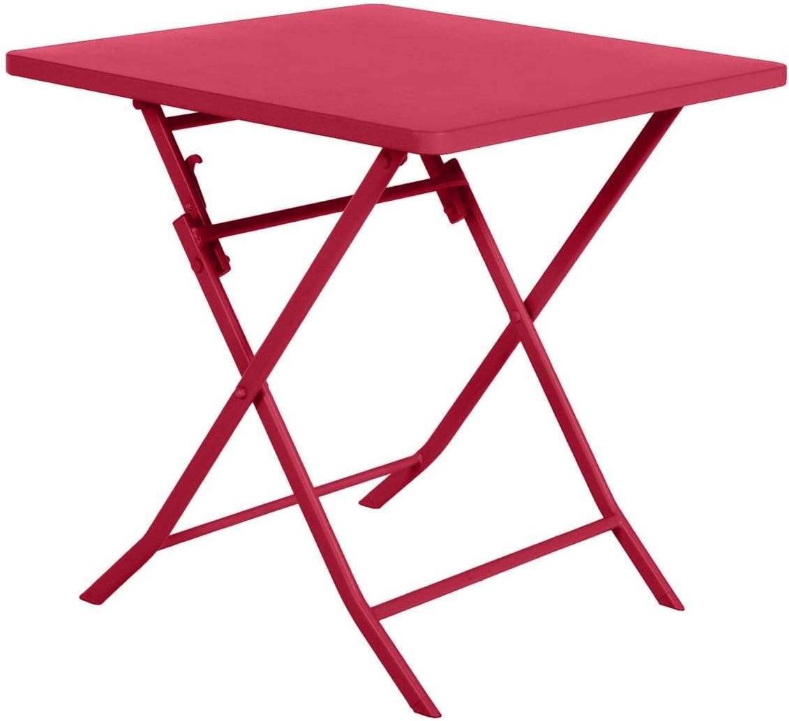etevert - Greensboro - 2 places 70x70 cm - table de jardin pliante acier renforcé