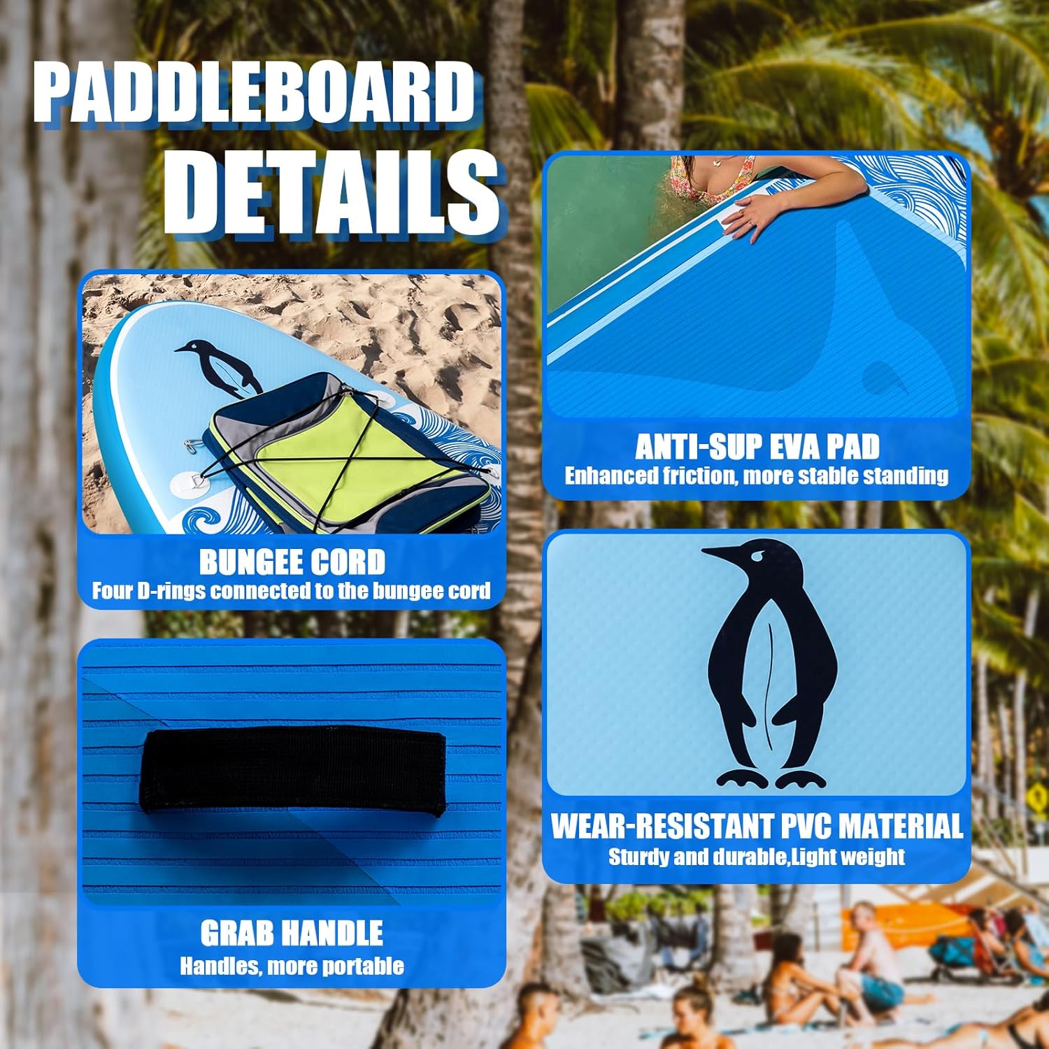 etevert - Paddle Gonflable Adulte - 320cm - SUP avec accessoires complets