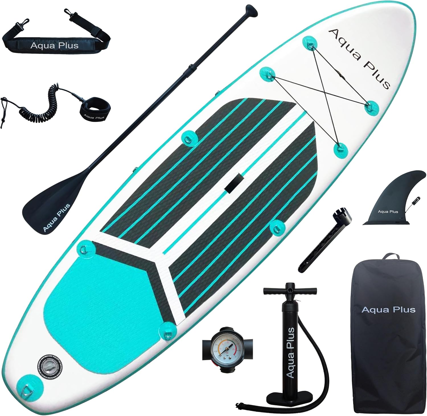 etevert - SUP gonflable - 15 cm épaisseur - pagaie, pompe, sac, laisse