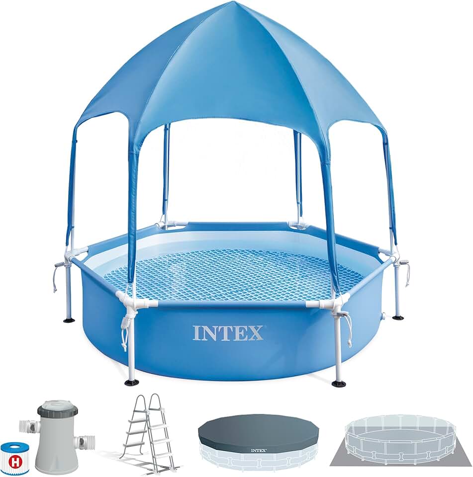 etevert Piscine avec Cadre en métal de 1,83 m x 38 cm - Taille d'installation : 1,83 m x 38 cm (28209NP)