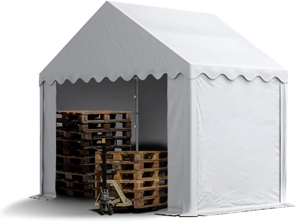etevert - Tente de stockage PVC 3x2m, bâche imperméable blanche, 700N