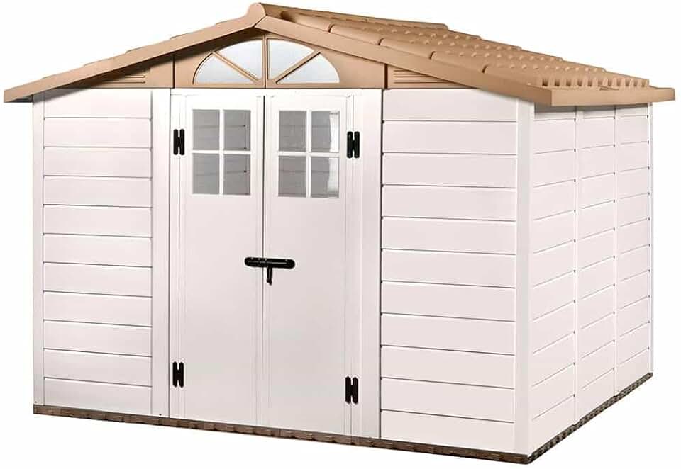 etevert - Tuscany Evo 280 - 261x309x225 cm - Résine, 8 m², Blanc/Beige
