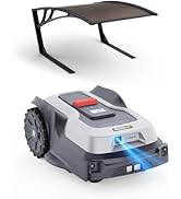 Robot tondeuse etevert T600 avec garage, Dratlosse RTK + KI - Tondeuse à gazon commandée - Robot avec obstacles