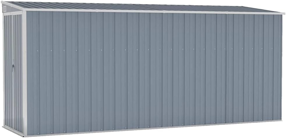etevert Abri de Jardin Mural Gris 118x382x178 cm Acier galvanisé, Maison & Jardin, Pelouses & Jardins, Vie en extérieur, Structures extérieures, Cabanes & abris de Jardin, Gris, (Poids 47.9KG)