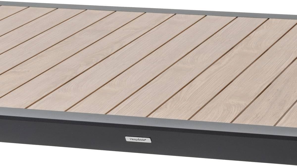 etevert - Evasion - table de jardin 12 places aluminium effet bois
