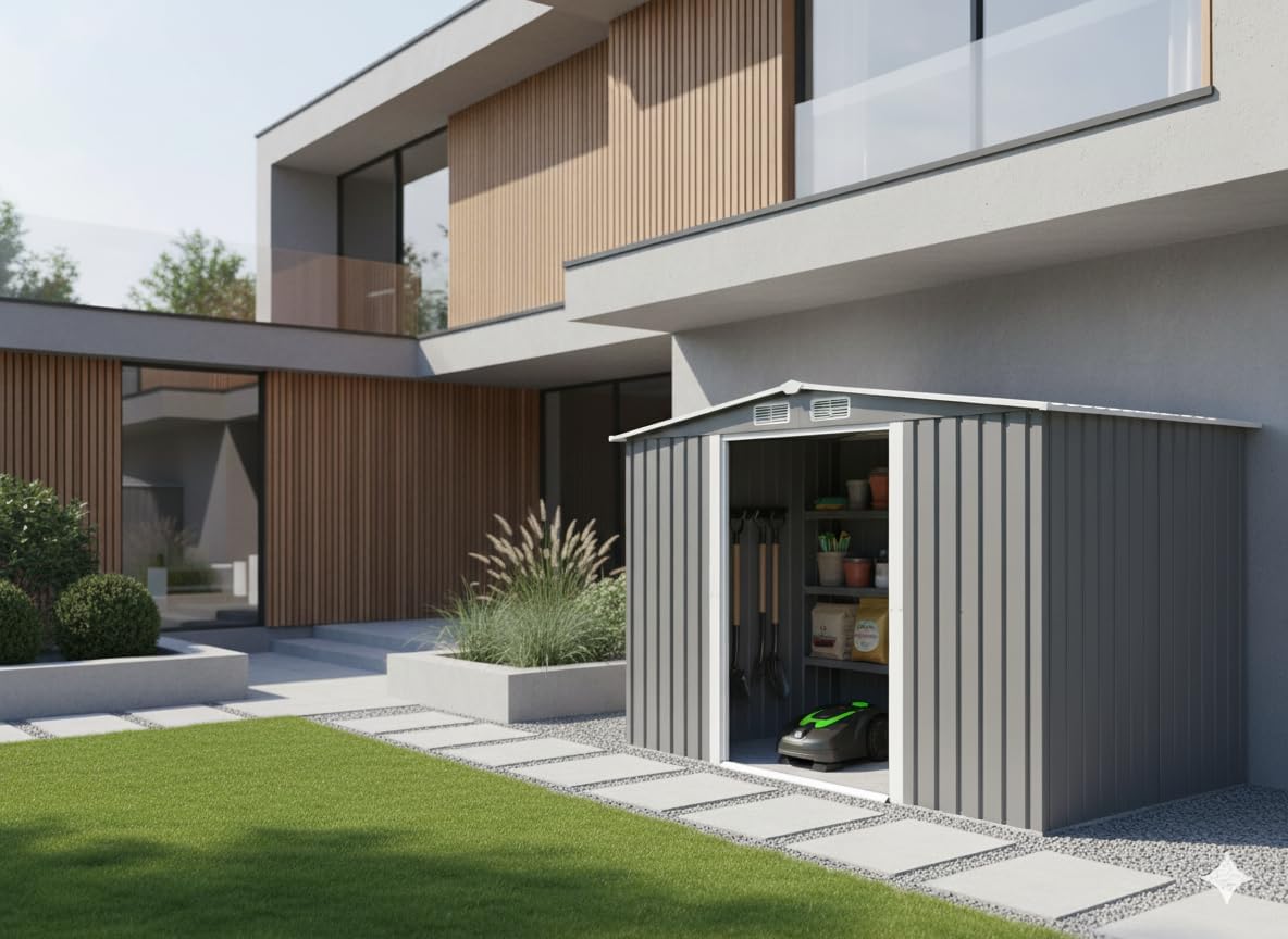 etevert - Jura - 6.66 m² - Abri métal robuste rangement jardin