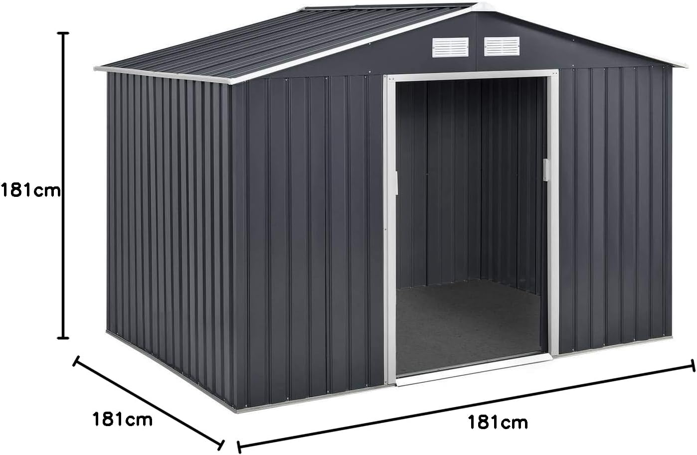 etevert - Vegas - 5.29m² - abri de jardin métal gris - 1299_93415