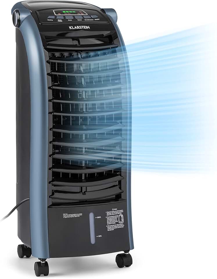 etevert - Rafraichisseur d'air 4 en 1 - 6L - clim, humidificateur, ventilateur, ioniseur, 65W, 444m³/h
