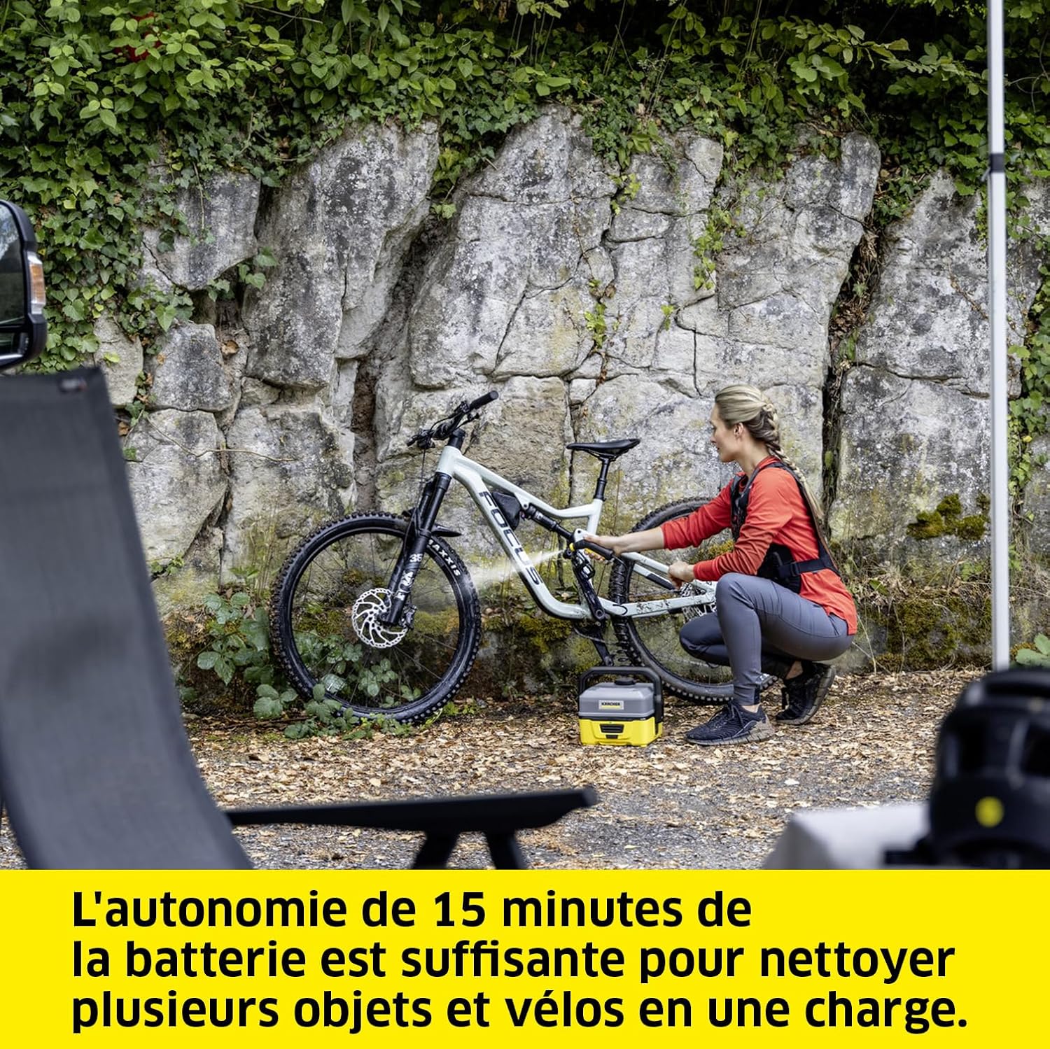 etevert - OC 3 - 2,2 kg - basse pression, batterie Lithium-Ion, 4 L, tuyau 2,8 m
