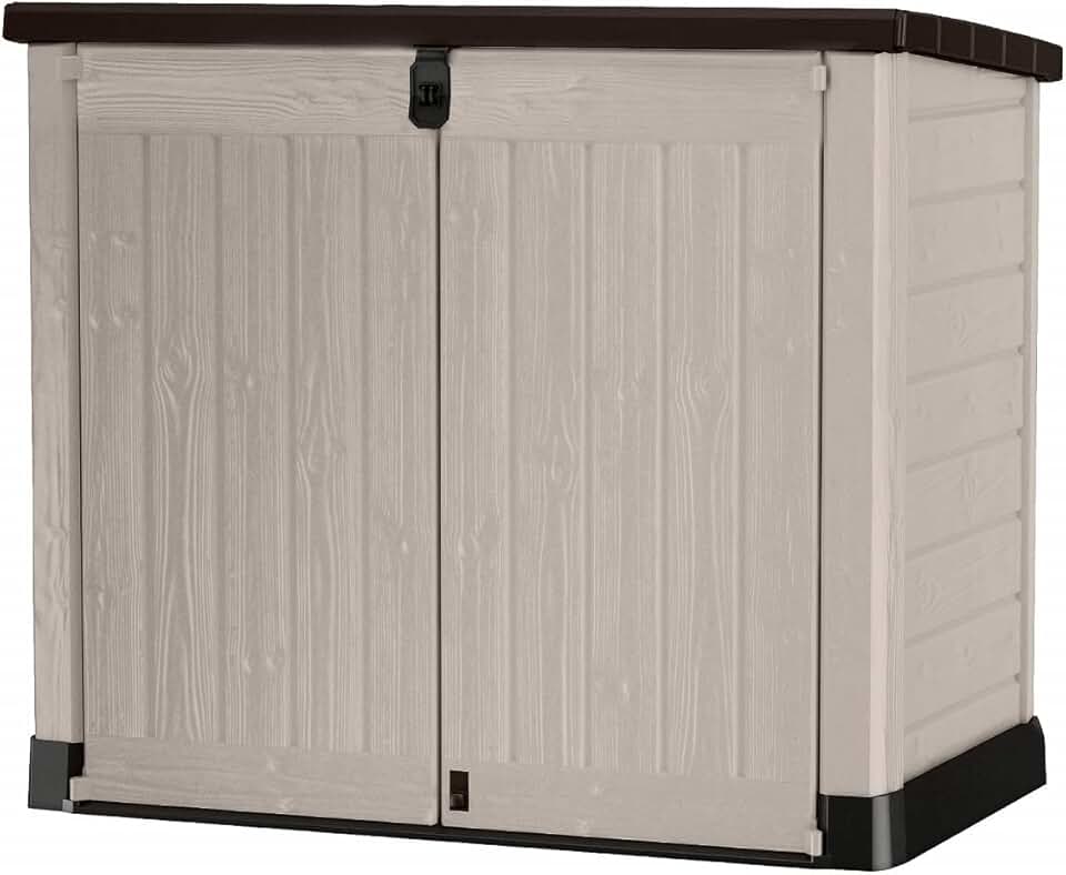 etevert - Range SIO Pro - 1200L - Abri poubelle horizontal beige