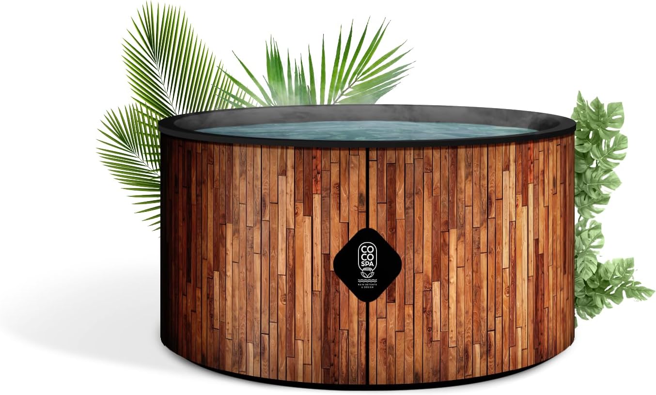 etevert Bali Spa Gonflable - 150 cm de diamètre - 800 litres - Moteur 2240 W - 2 à 4 Personnes - Massage 140 Jets
