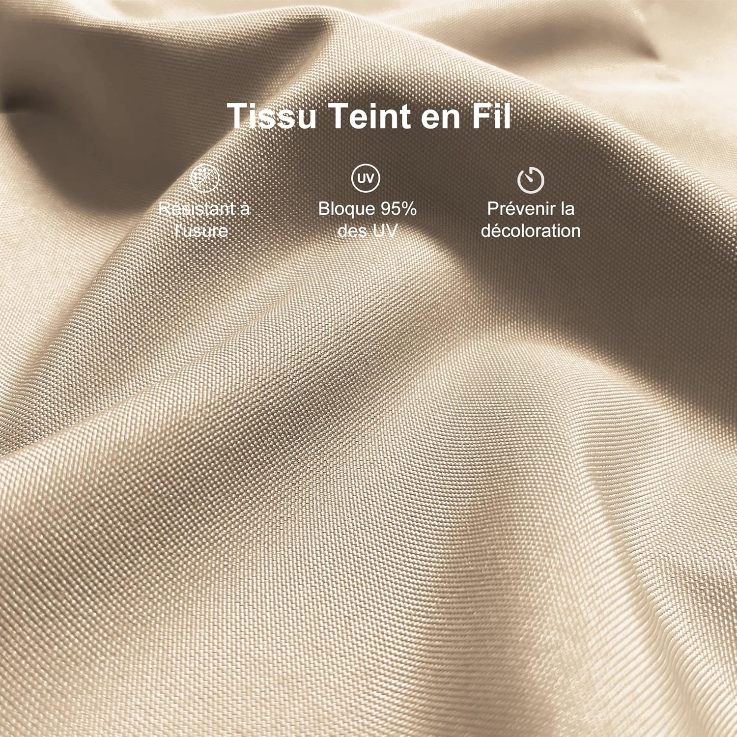 etevert - Pergola aluminium série - 4x3m - toile rétractable, autoportante, imperméable, kaki