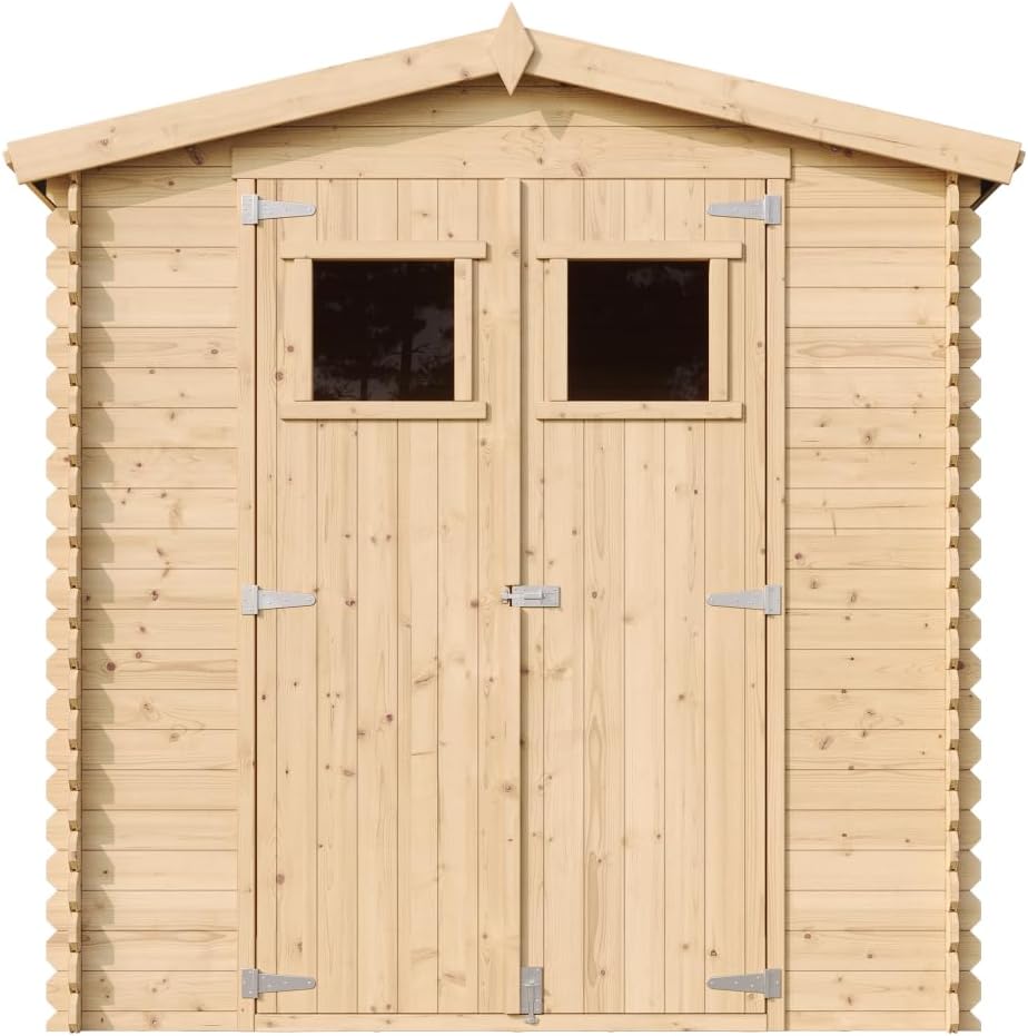 Abri de Jardin en Bois - Stockage extérieur I216xL206xH218 cm/ 3.53 m2 Petit abri à Outils, Local à vélos - etevert M343