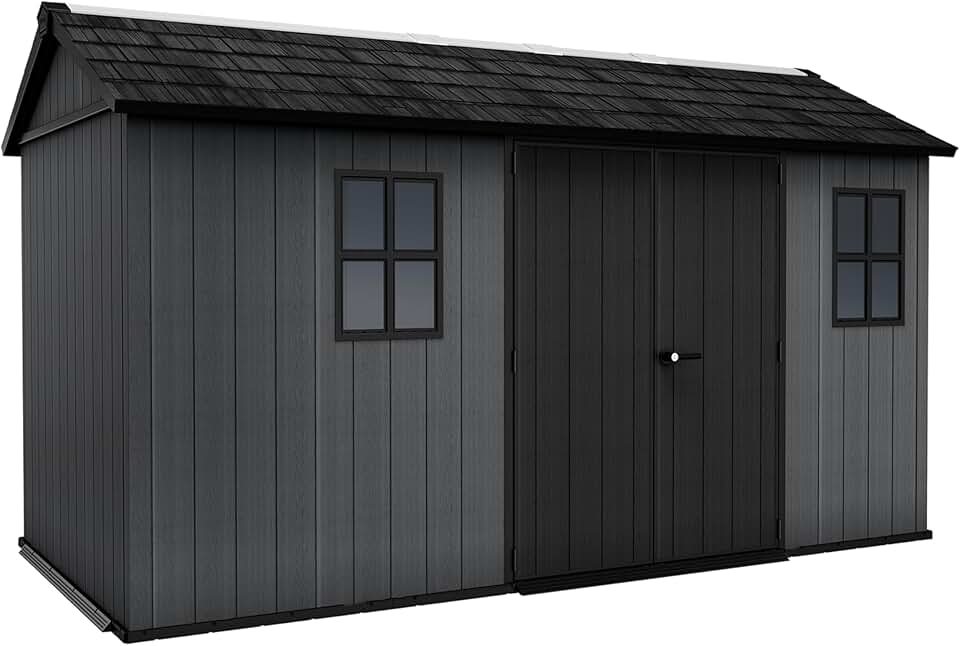 etevert - Newton Plus - abri de jardin 8,6m² gris bois - 1375-8
