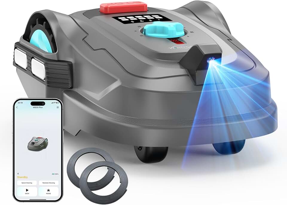 etevert - Tondeuse robot série M800Plus - 800m² - GPS, 3D vision, sans fil, détection 150 obstacles, M800Plus