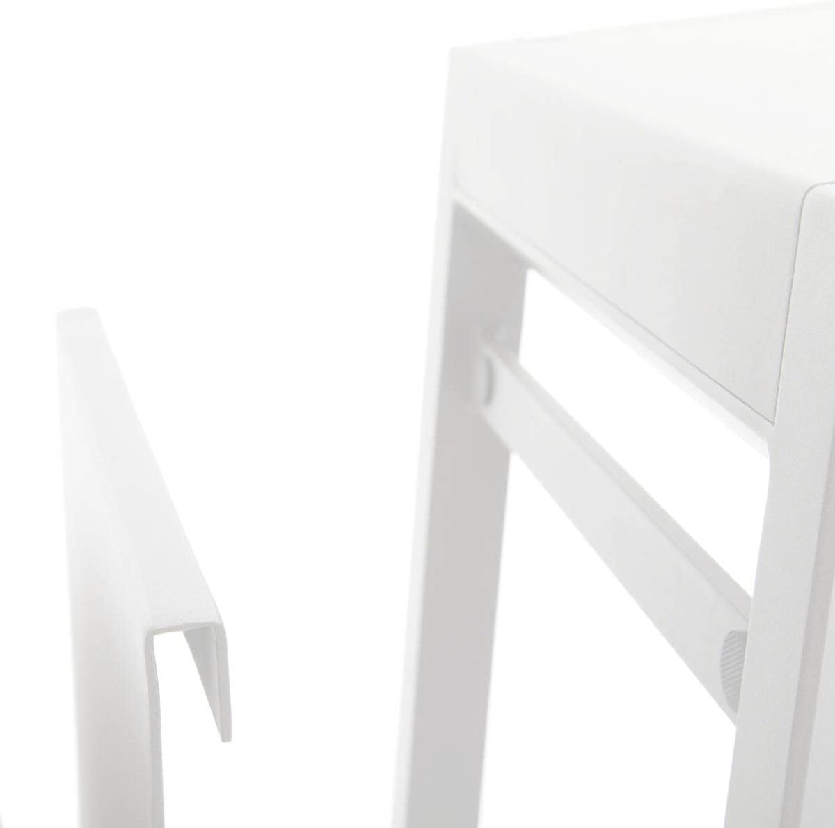 etevert - table d'appoint Allure - 50x50 cm - acier blanc