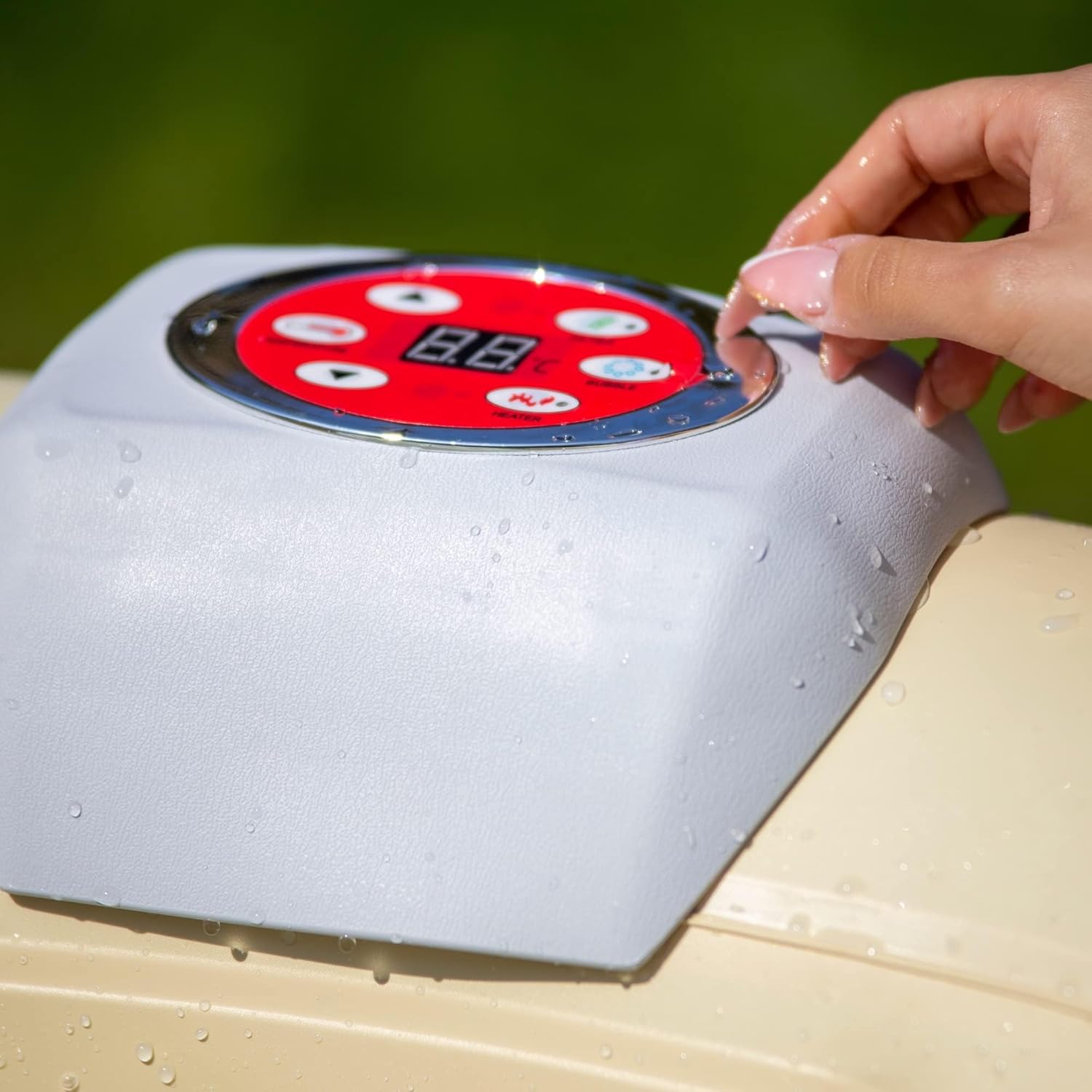 etevert - Bain à remous Ovale - 190x120x65 cm - Pompe 30 W, 550 L