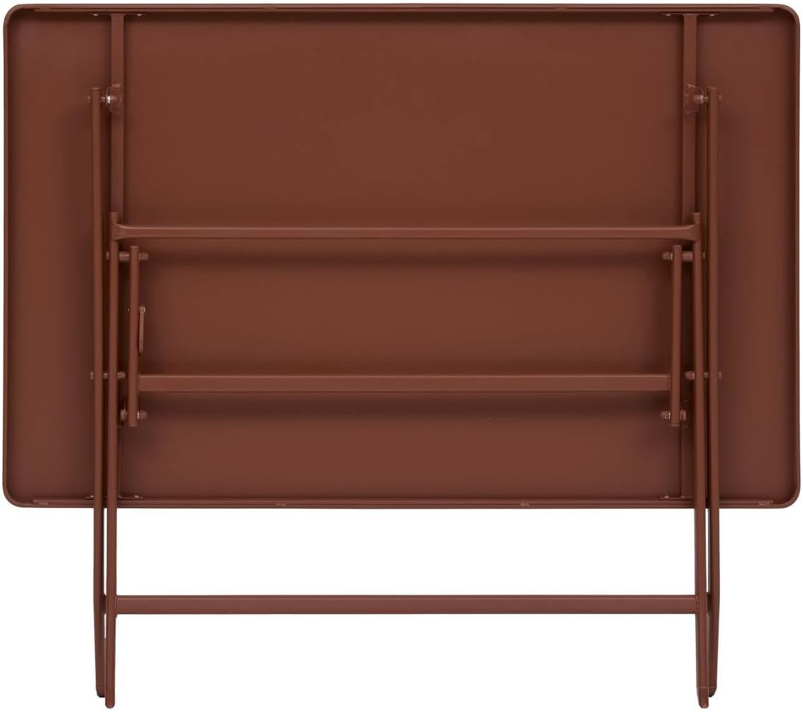 etevert - Greensboro - 110x70 cm - table pliante 4 places acier acajou