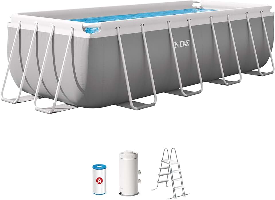 etevert - Prism Frame Rectangulaire - 4x2x1,22m - Kit piscine tubulaire