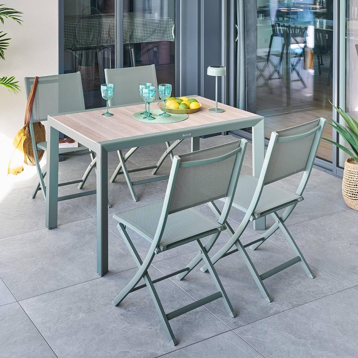 etevert - Table Evasion 4 places - beige lin/laurier - conviviale