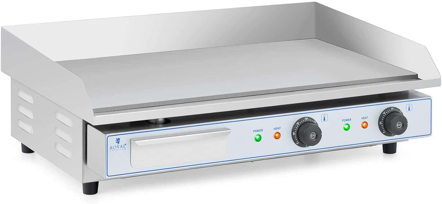 etevert - Plancha Électrique Double - 73x40cm - 2x2200W INOX Restaurant
