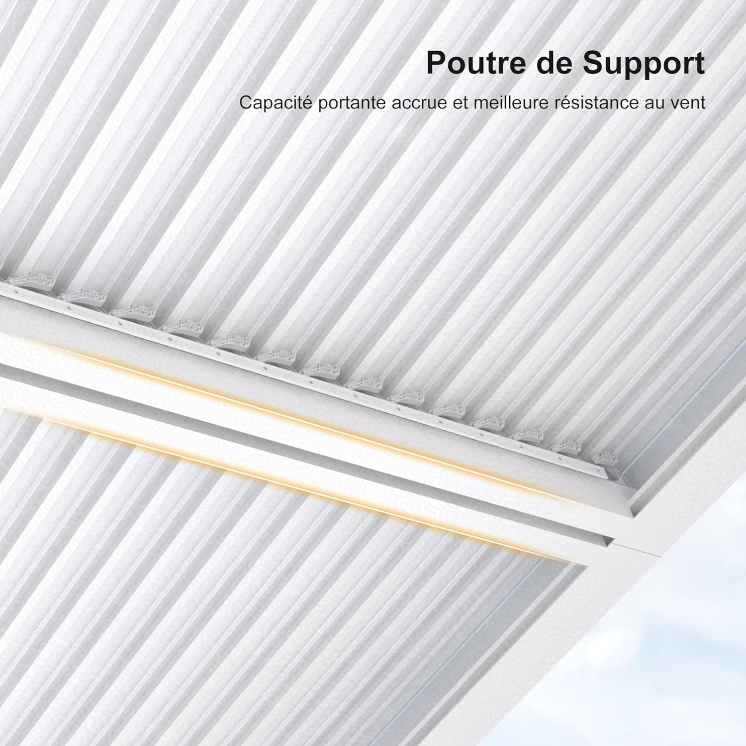 etevert - Pergola Bioclimatique, 4,8x3,68m, aluminium, lames orientables