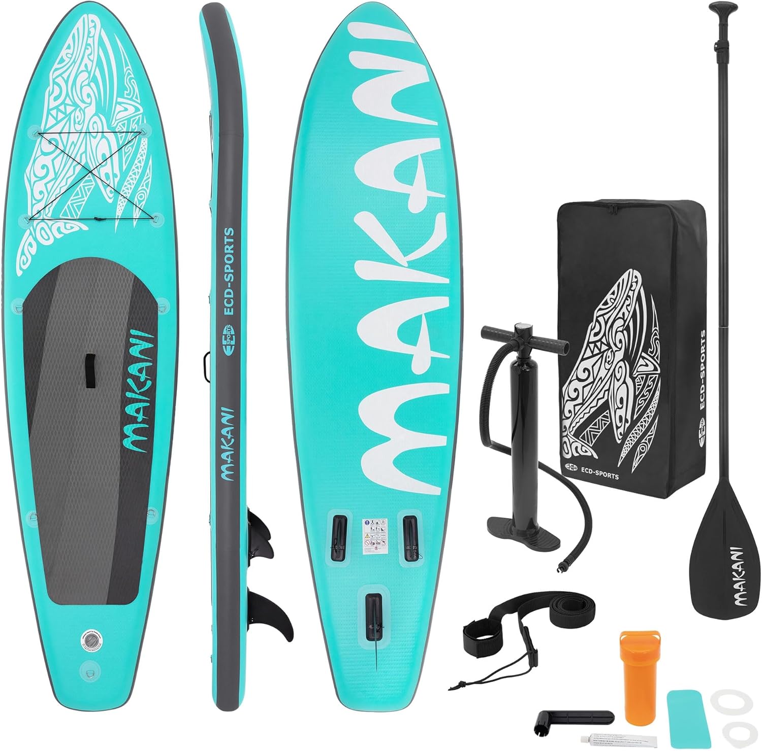 etevert - Stand Up Paddle Board - 305/308/320/380 cm - PVC, jusqu’à 150 kg, 10/15 cm, sac, pompe
