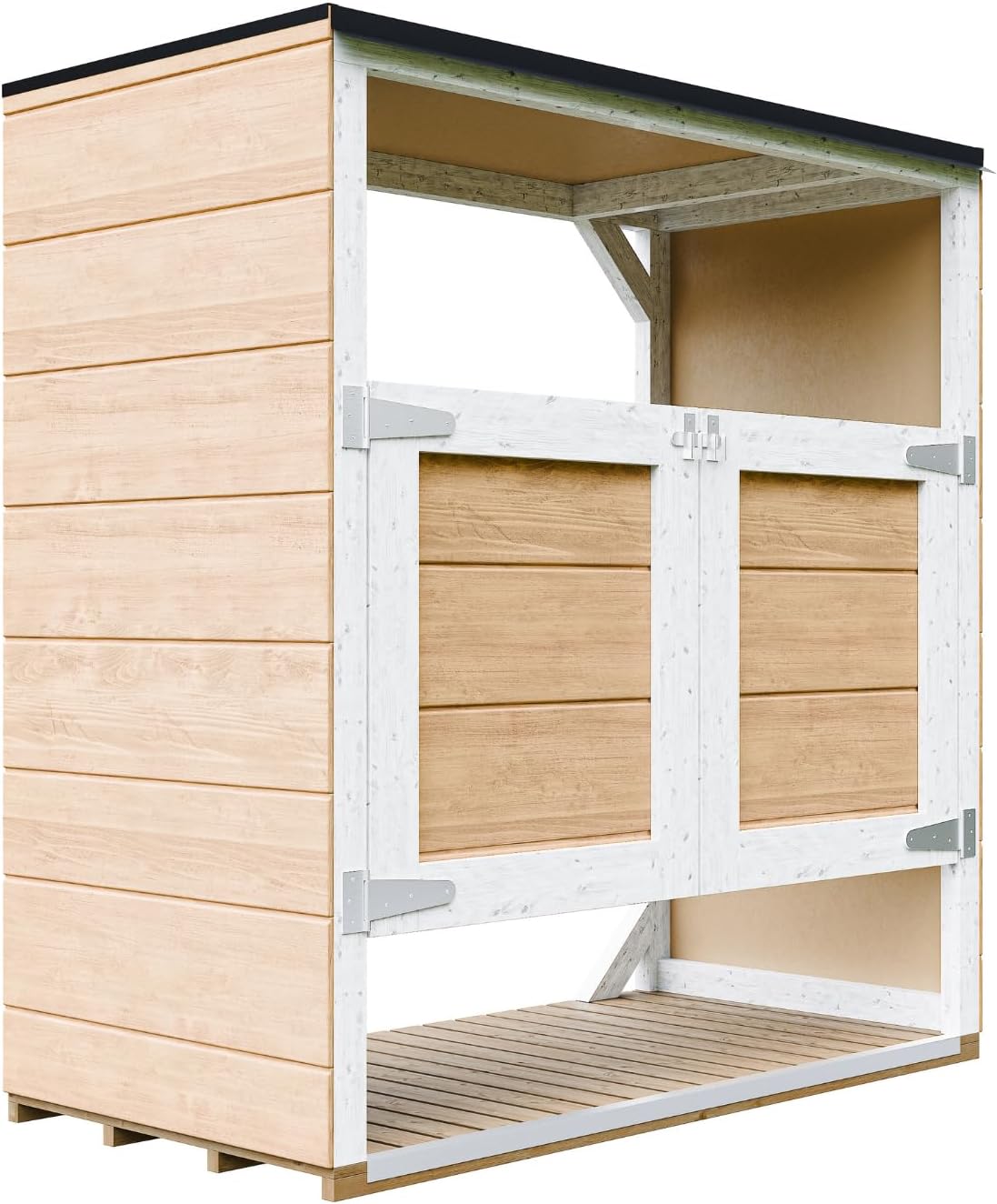 Abri de Jardin pour poubelles, Cache Poubelle extérieur 2x240L – Coffre de Rangement Exterieur, Armoire de Jardin, cabane de Jardin Exterieur – etevert M980A-HARVEST Honey