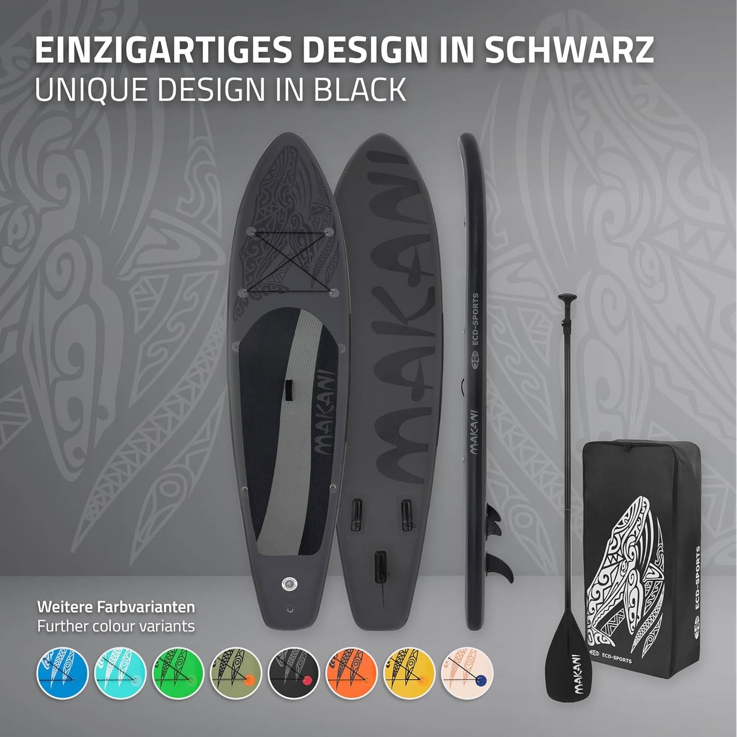 etevert - Stand Up Paddle Gonflable - 305/308/320/380 cm - PVC, 120/150 kg, épaisseur 10/15 cm