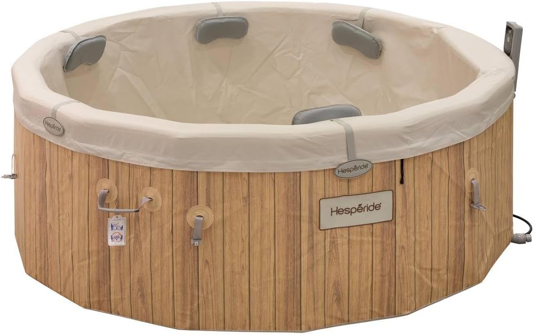 etevert - Spa Nordik Ø190 cm - 5-7 pers, 180 jets, WiFi connecté, effet bois