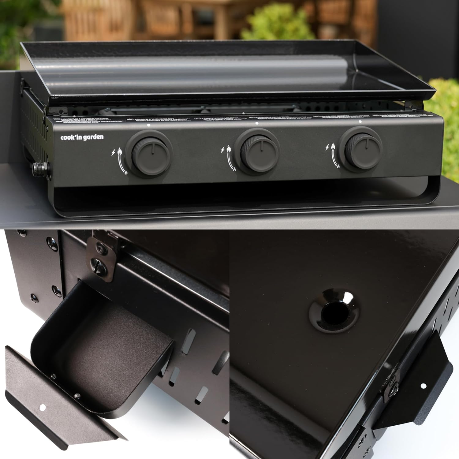 etevert - Tempo 3 brûleurs - 6 kW - acier émaillé - bac amovible
