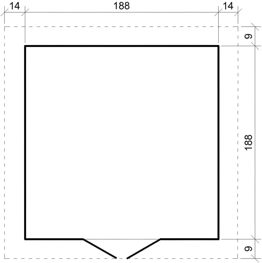 Abri de Jardin en Bois - Stockage extérieur I216xL206xH218 cm/ 3.53 m2 Petit abri à Outils, Local à vélos - etevert M343
