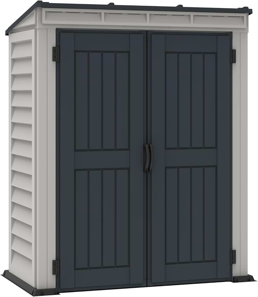 etevert - YardMate etevert Roof PLUS - 5x3 - abri de jardin plastique, plancher inclus, toit métal, ignifuge, sans entretie
