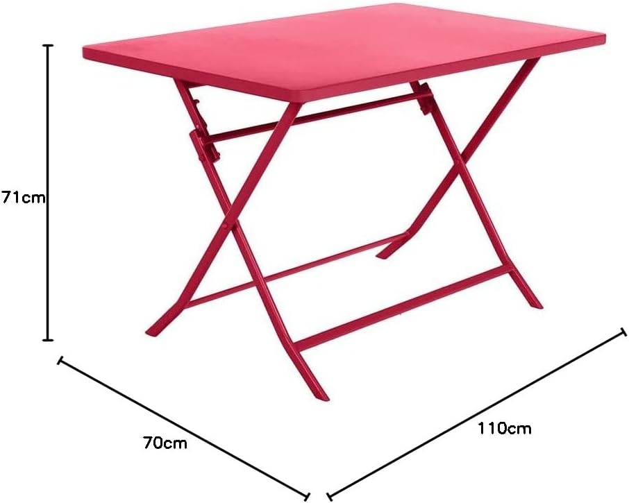 etevert - Greensboro - 120x70cm - table pliante acier 4 places, anti-rouille