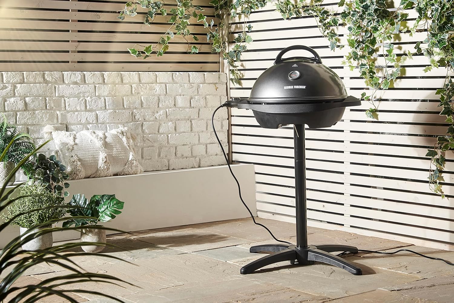 etevert - Barbecue 2 en 1 - 44,5cm - Électrique, grill avec bac à graisse, 2400W, 22460-56