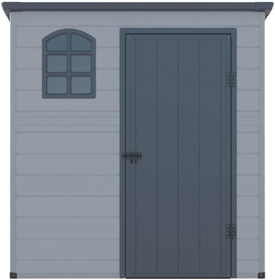 etevert - NERIO - abri de jardin résine gris clair 2,09m²