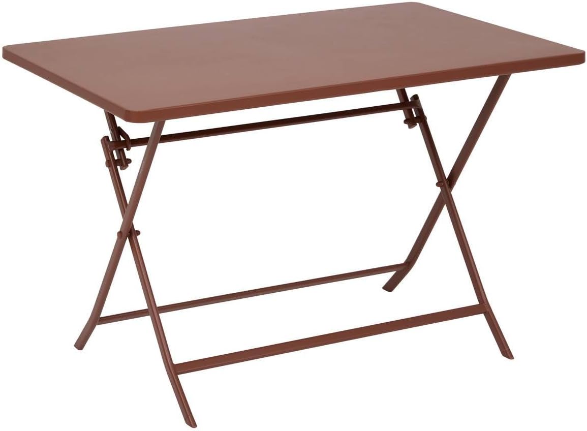 etevert - Greensboro - 110x70 cm - table pliante 4 places acier acajou