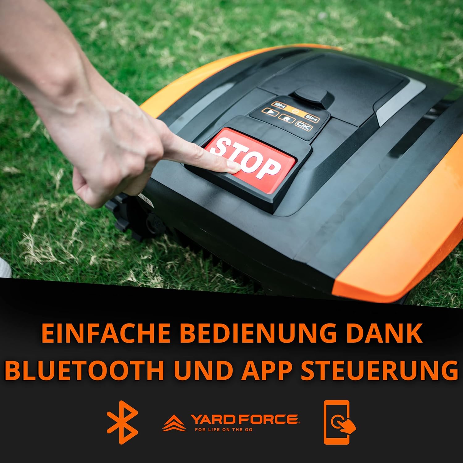 etevert - Easymow 260B - 260m² - robot tondeuse, noir/orange