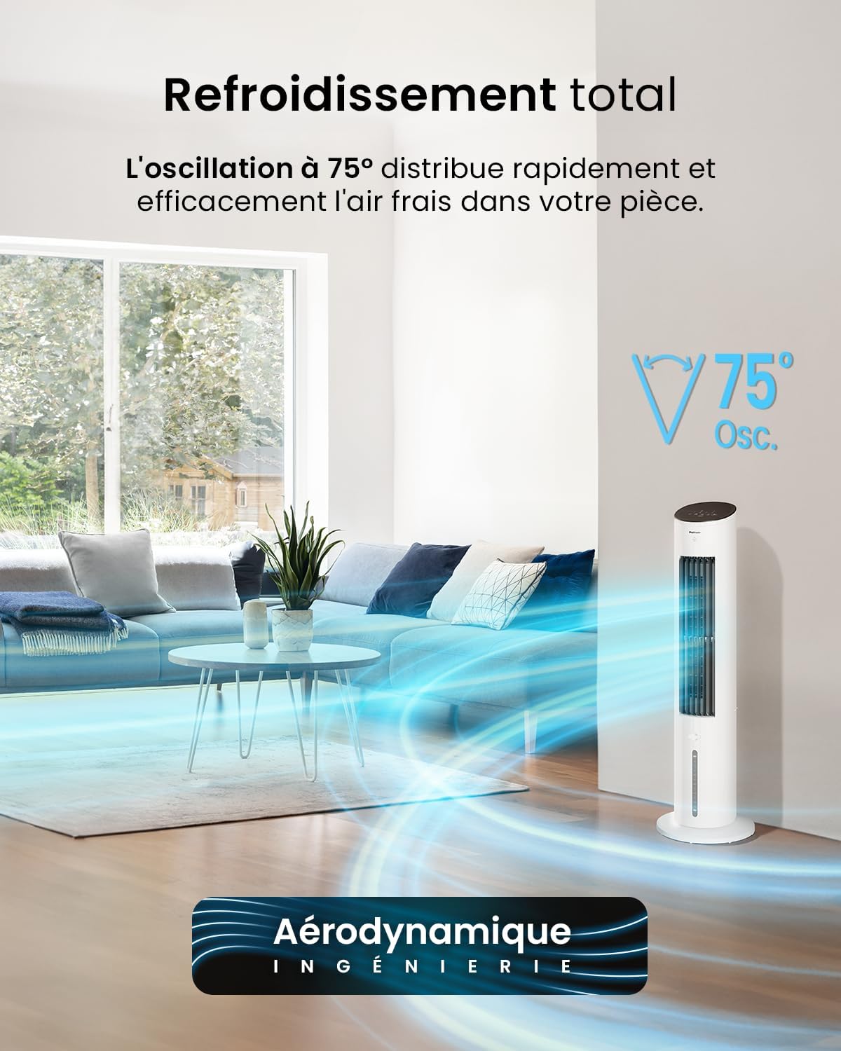 etevert - OmniAir - 5L - 3 vitesses, 4 modes, minuterie 7h, clim mobile