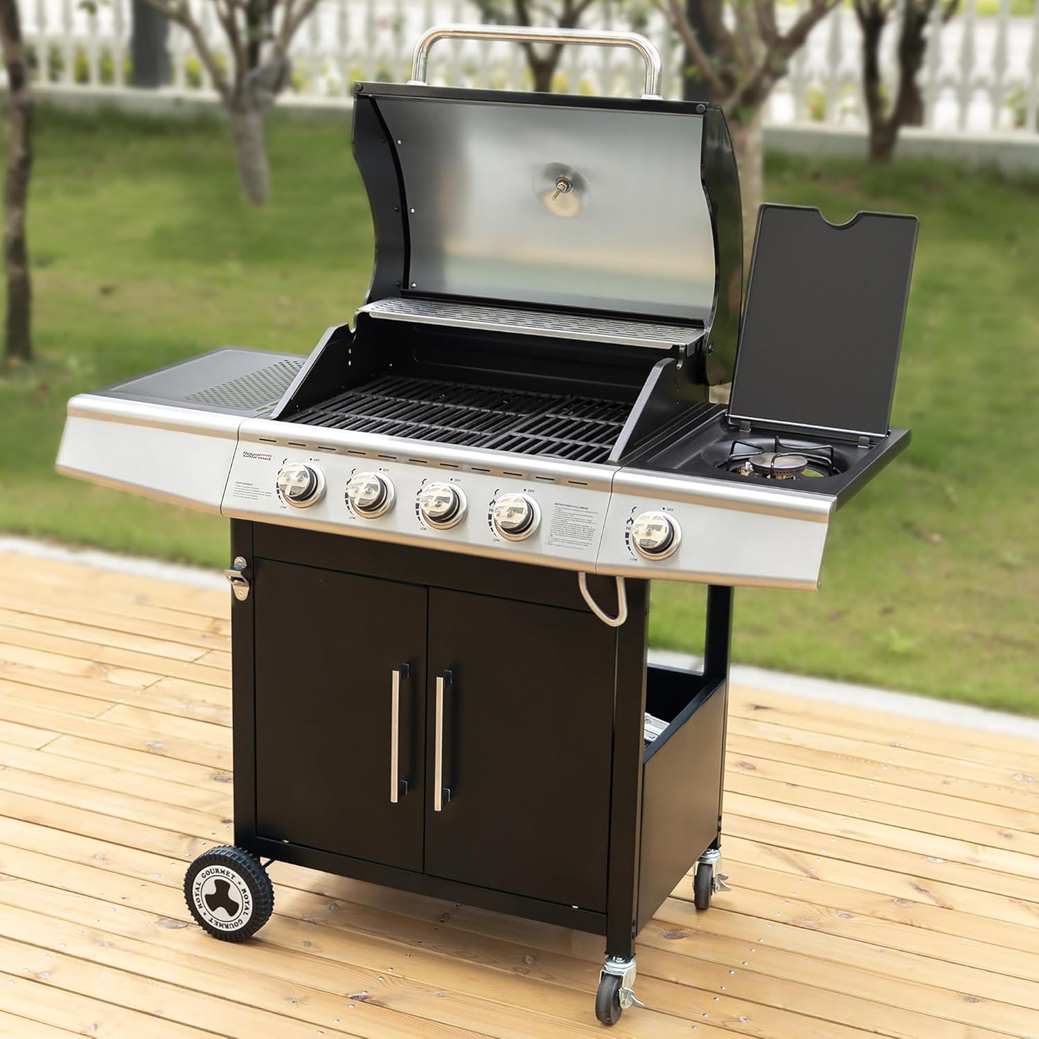 etevert – Barbecue Série 4+1 – 14,5kW, inox, tablettes, 2 portes