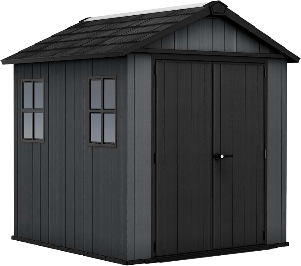 etevert - Newton série - 223,8x230x246 cm - abri de jardin gris - 757