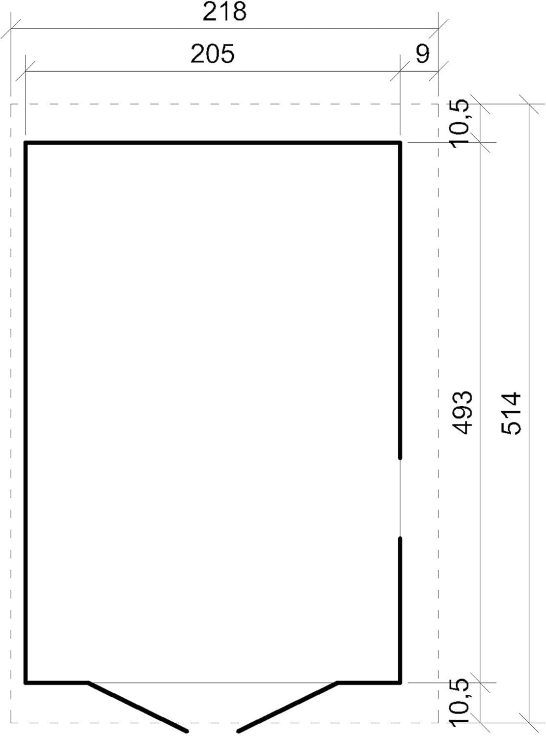 Abri de Jardin en Bois Naturel (avec paroi latérale) Plus Les PLANCHERS IMPRÉGNÉ- Stockage extérieur avec fenêtres- H244x218x514 cm/10 m2- Atelier Rangement Outils et vélos- etevert M341A+M341G
